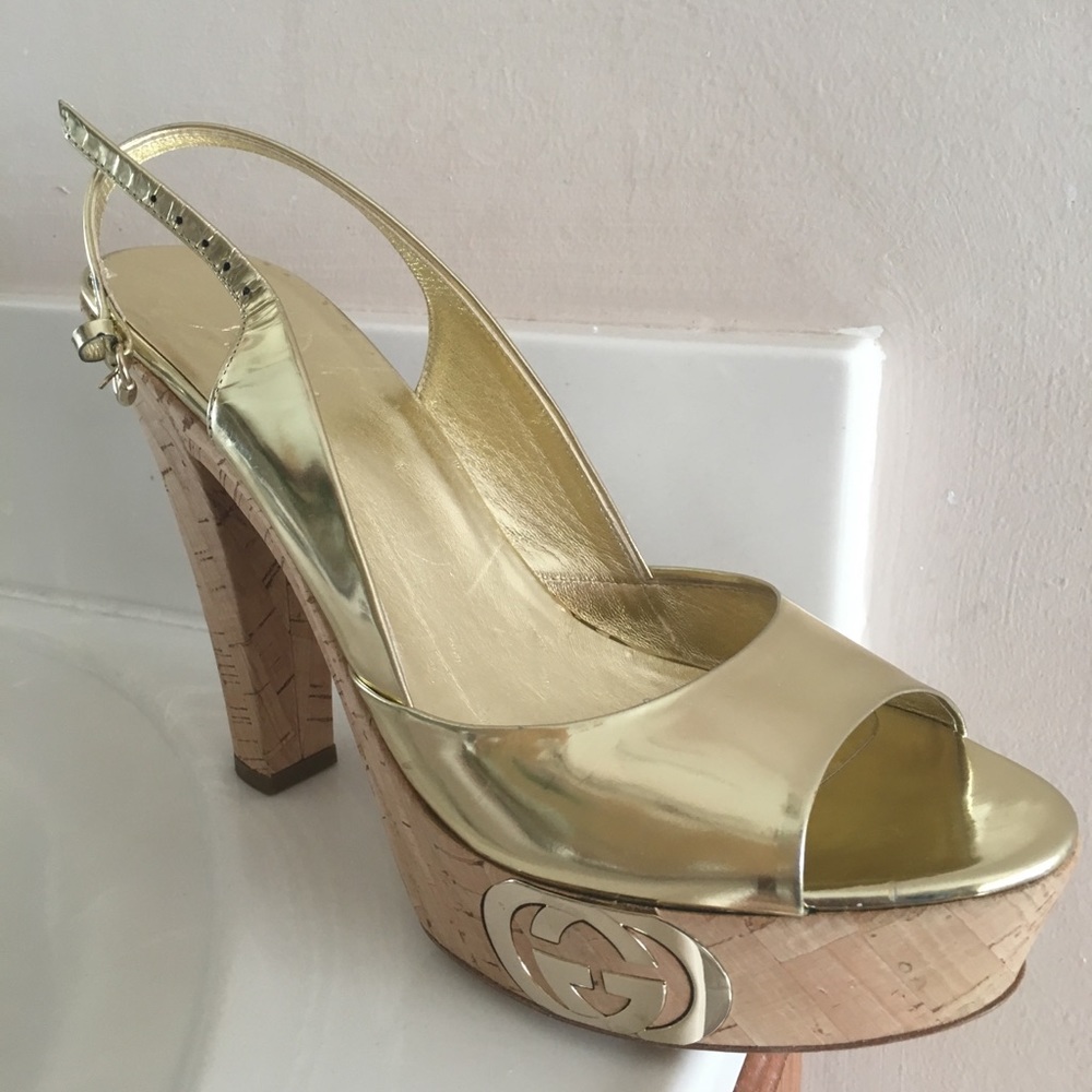 Gucci Wood Slingbacks